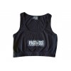 Paco & Co Αμάνικο Crop Top Μαύρο 13453-01
