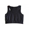Paco & Co Αμάνικο Crop Top Μαύρο 13453-01