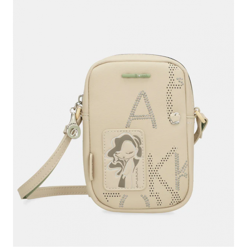 Anekke Γυναικείο Τσαντάκι Χιαστί/Ώμου Alma Original Μπεζ SS/25 40743-908