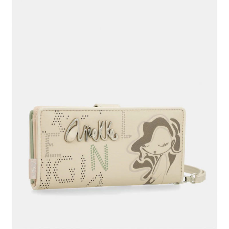 Anekke Γυναικείο Πορτοφόλι Alma Original RFID Μεγάλο Μπεζ SS/25 40749-901