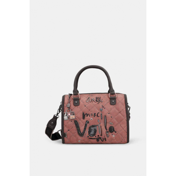 Anekke Γυναικεία Τσάντα Χειρός/Ώμου Bowling Bag PARISIAN Ροζ/Μαύρο FW/25 41811-345