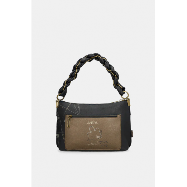 Anekke Γυναικεία Τσάντα Ώμου/Χειρός Μεσαία BOUTIQUE Μαύρη FW/25 41853-530