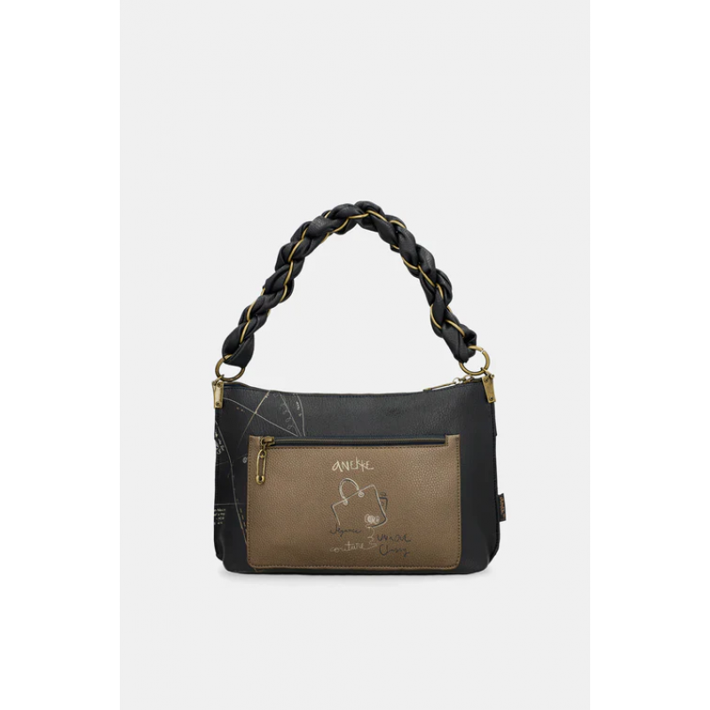 Anekke Γυναικεία Τσάντα Ώμου/Χειρός Μεσαία BOUTIQUE Μαύρη FW/25 41853-530