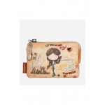 Anekke Γυναικείο Πορτοφόλι Μικρό Peace & Love Camel RFID 38809-010 