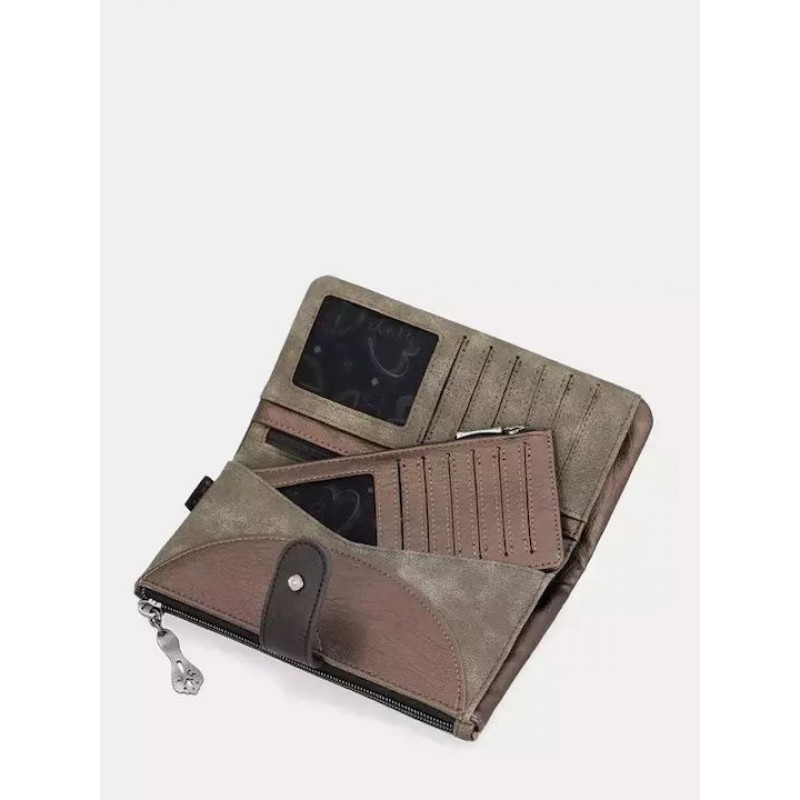 Anekke Γυναικείο Πορτοφόλι Υφασμάτινο Μεγάλο REAL Με RFID Καφέ FW/25 41709-906