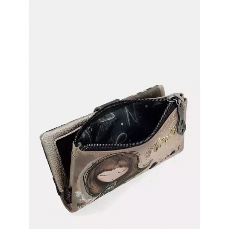 Anekke Γυναικείο Πορτοφόλι Μεγάλο REAL Με RFID Μπεζ FW/25 41709-907