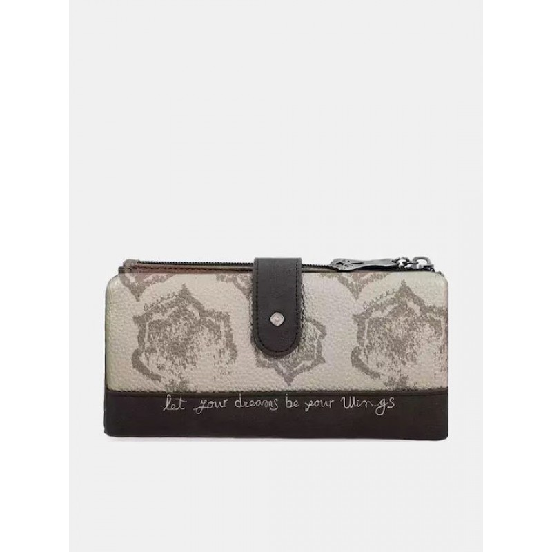 Anekke Γυναικείο Πορτοφόλι Υφασμάτινο Μεγάλο REAL Με RFID Καφέ FW/25 41709-906