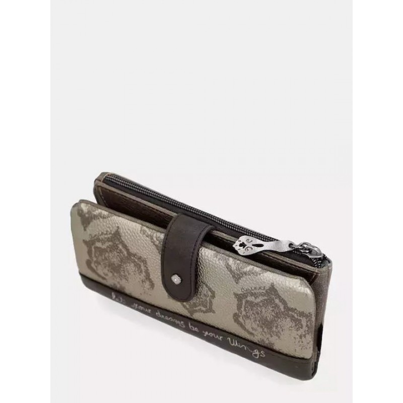 Anekke Γυναικείο Πορτοφόλι Υφασμάτινο Μεγάλο REAL Με RFID Καφέ FW/25 41709-906