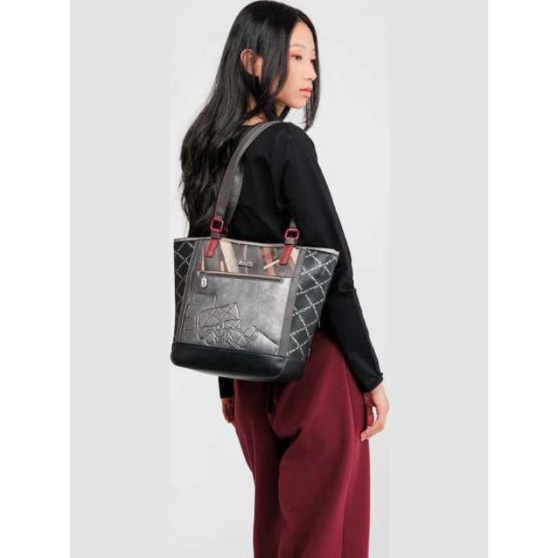 Anekke Γυναικεία Τσάντα Ώμου Μεγάλη Μαύρη Mademoiselle FW/25 41802-134