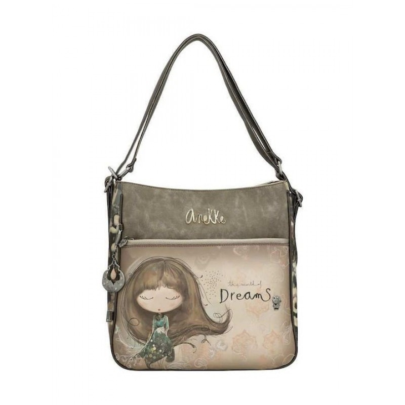 Anekke Γυναικεία Τσάντα Πλάτης Πολυμορφική Μεγάλη REAL Μπεζ FW/25 41705-072