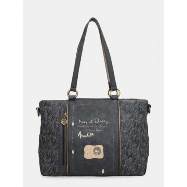 Anekke Γυναικεία Τσάντα Χειρός/Ώμου Μεγάλη BOUTIQUE Μαύρη FW/25 41851-406