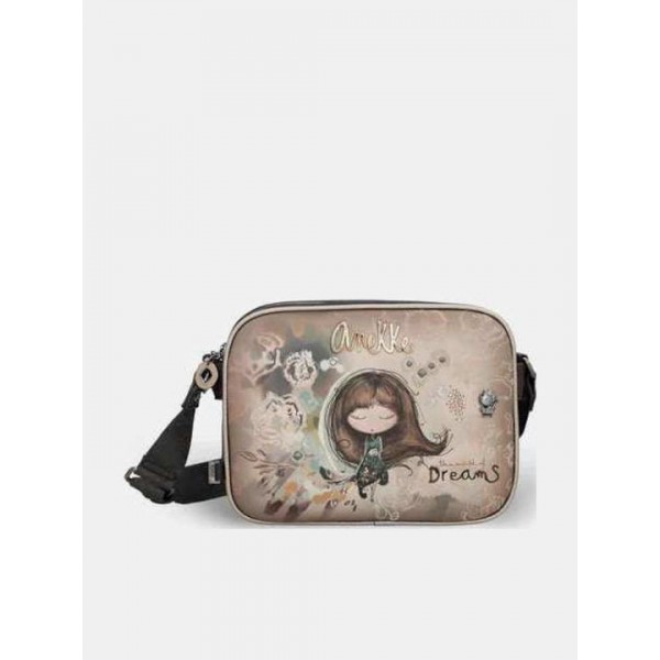 Anekke Γυναικεία Τσάντα Ώμου/Χιαστί Μεσαία 3 Θέσεων REAL Μπεζ FW/25 41703-188