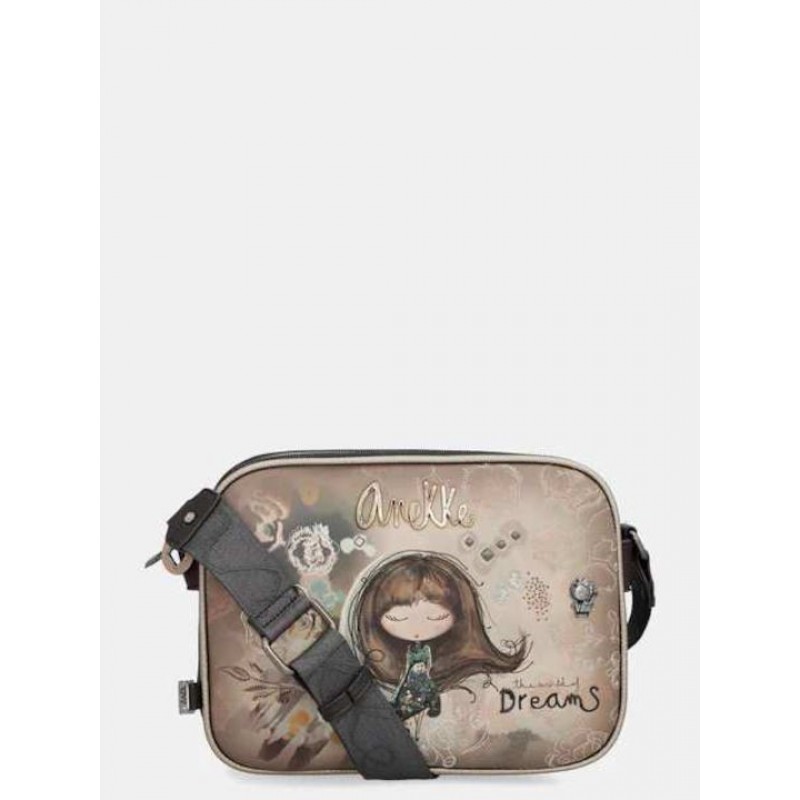 Anekke Γυναικεία Τσάντα Ώμου/Χιαστί Μεσαία 3 Θέσεων REAL Μπεζ FW/25 41703-188