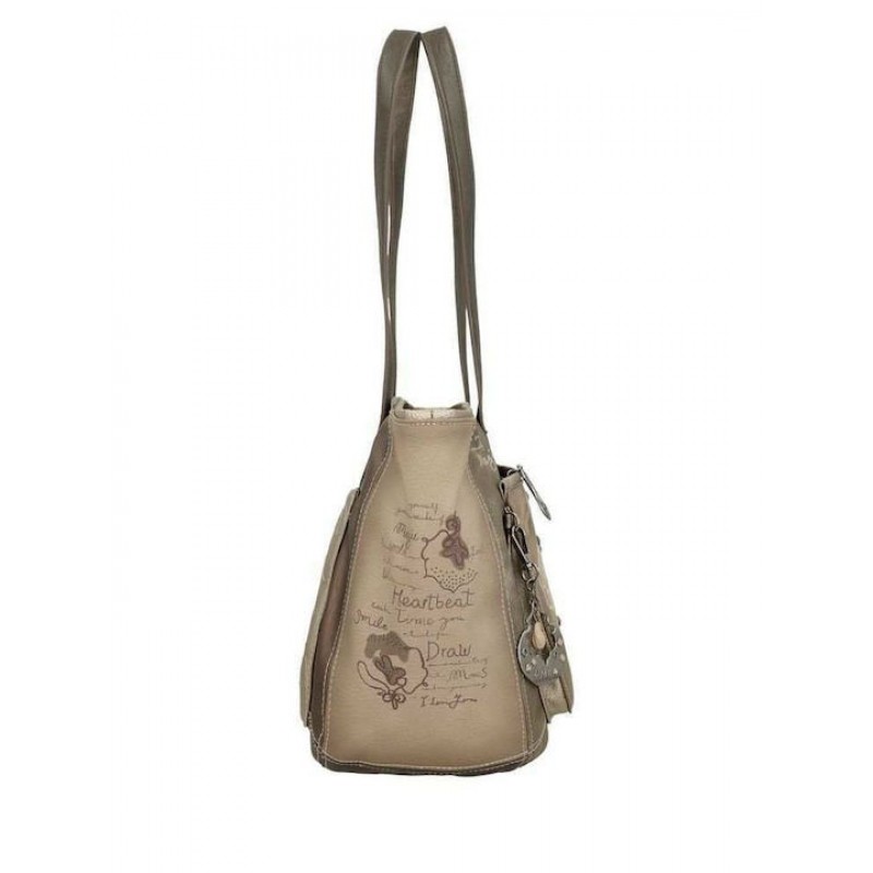 Anekke Γυναικεία Τσάντα Ώμου Μεγάλη REAL Μπεζ FW/25 41702-367