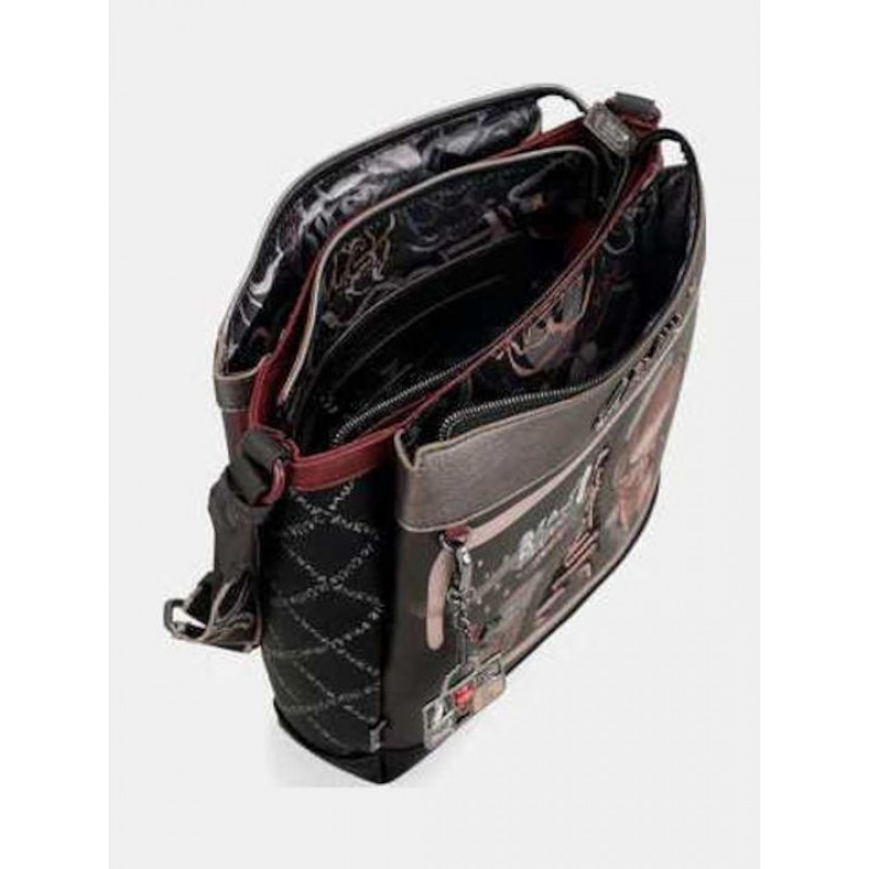 Anekke Γυναικεία Τσάντα Ώμου/Χιαστί Μεσαία 3 Θέσεων MADEMOISELLE Μαύρη FW/25 41803-039