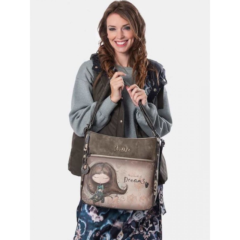 Anekke Γυναικεία Τσάντα Πλάτης Πολυμορφική Μεγάλη REAL Μπεζ FW/25 41705-072