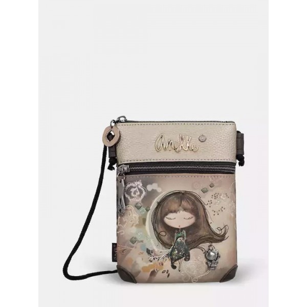 Anekke Γυναικεία Τσάντα Ώμου/Χιαστί Μικρή REAL Μπεζ/Καφέ FW/25 41703-904