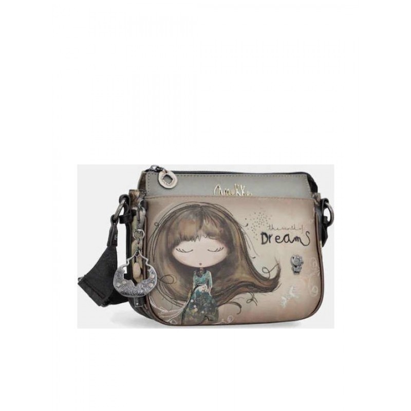 Anekke Γυναικεία Τσάντα Χιαστί/Ώμου Μεσαία REAL Πολύχρωμη 3 Θέσεων FW/25 41703-062