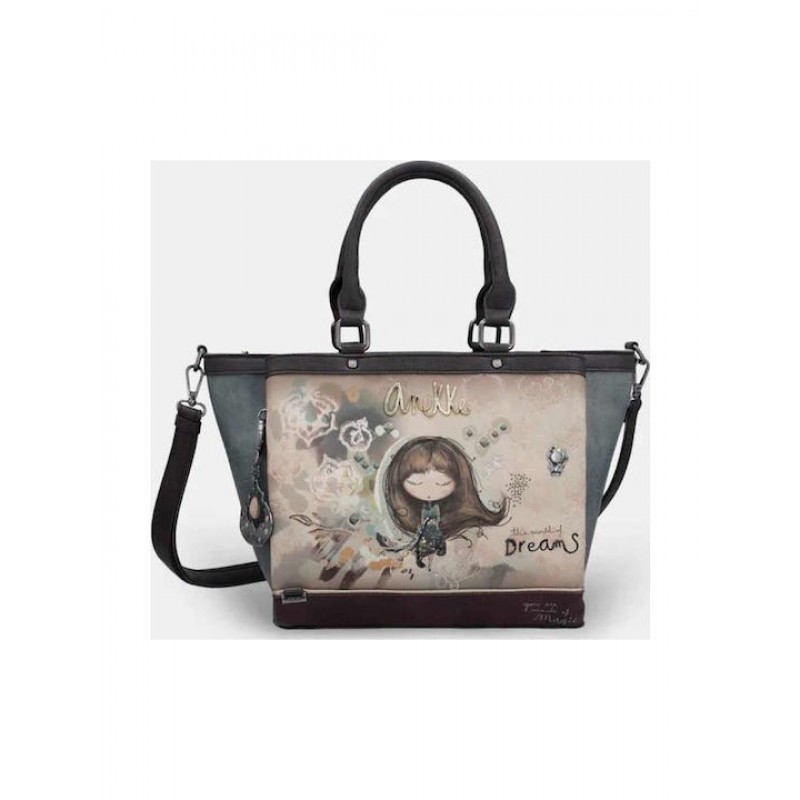 Anekke Γυναικεία Τσάντα Ώμου/Χειρός REAL SHOPPER Γκρι/Πολύχρωμη FW/25 41701-114