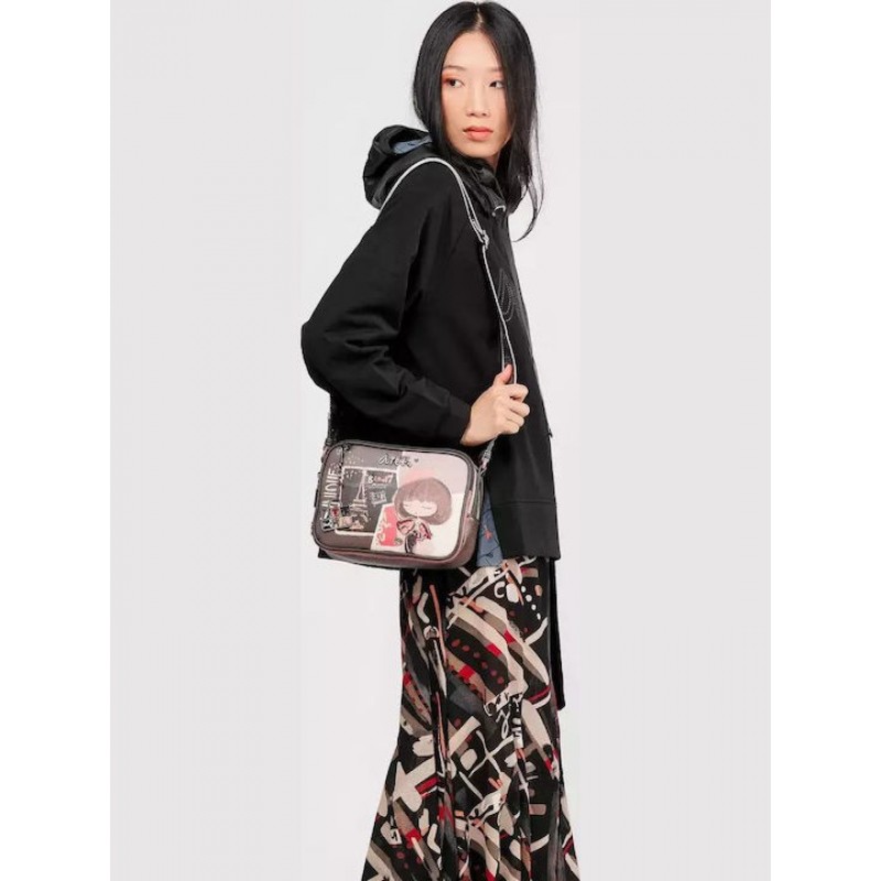 Anekke Γυναικεία Τσάντα Ώμου/Χιαστί 2 Θέσεων MADEMOISELLE Μαύρη FW/25 41803-183