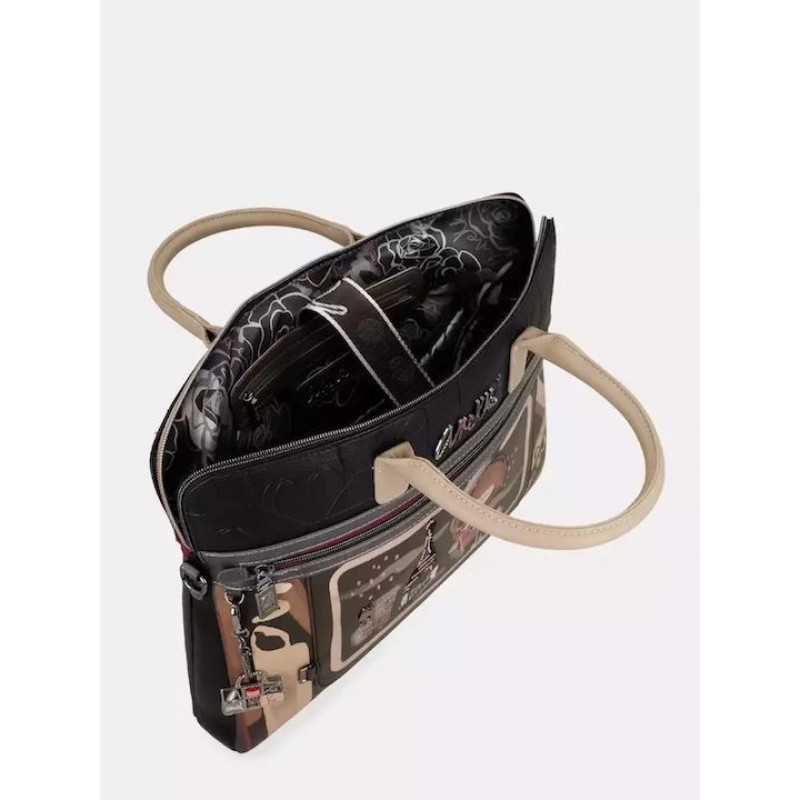 Anekke Γυναικεία Επαγγελματική Τσάντα/Χαρτοφύλακας Χειρός/Ώμου Μαύρη/Πολύχρωμη Mademoiselle FW/25 41806-110