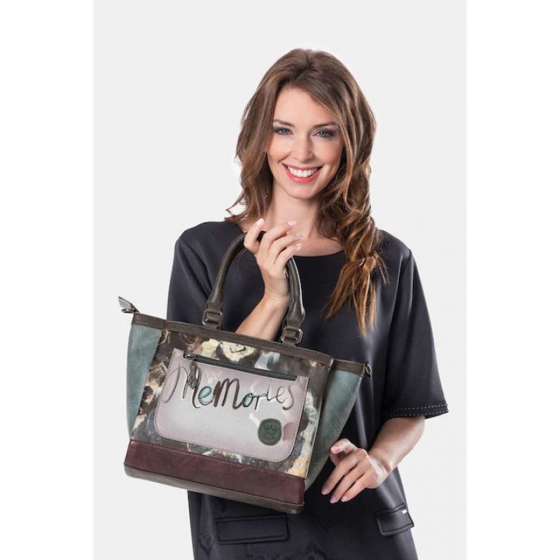 Anekke Γυναικεία Τσάντα Ώμου/Χειρός REAL SHOPPER Γκρι/Πολύχρωμη FW/25 41701-114