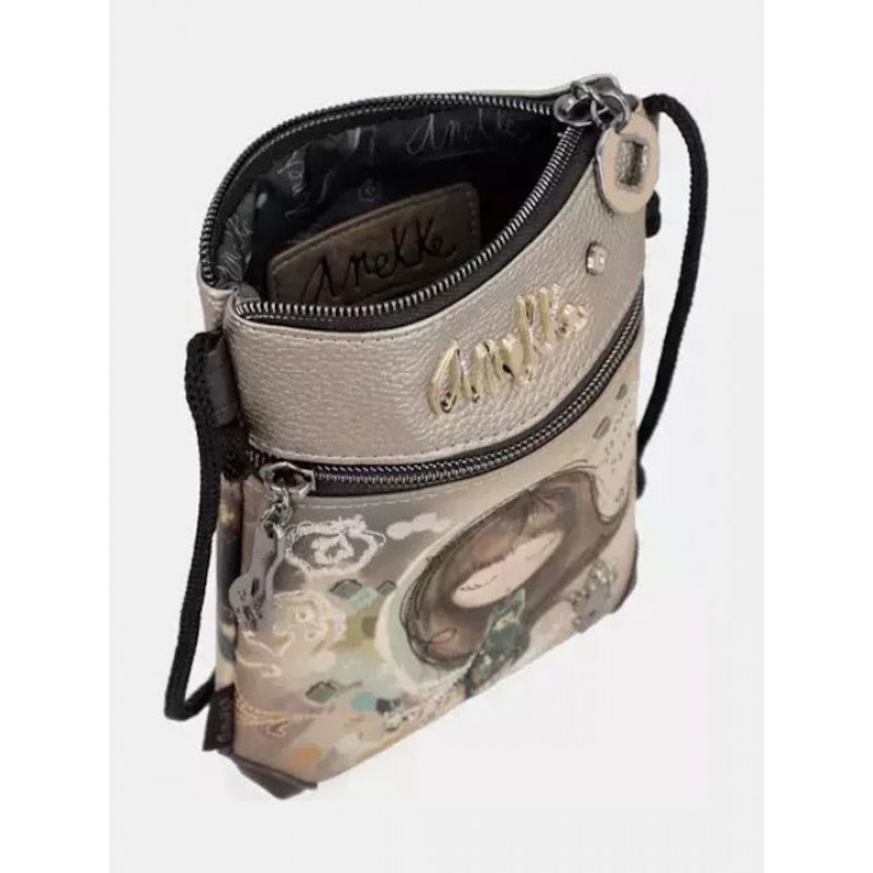 Anekke Γυναικεία Τσάντα Ώμου/Χιαστί Μικρή REAL Μπεζ/Καφέ FW/25 41703-904