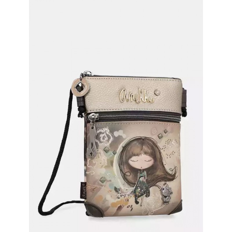 Anekke Γυναικεία Τσάντα Ώμου/Χιαστί Μικρή REAL Μπεζ/Καφέ FW/25 41703-904