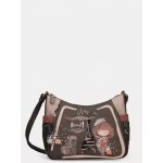 Anekke Γυναικεία Τσάντα Ώμου Μεγάλη Μαύρη/Πολύχρωμη Mademoiselle FW/25 41803-002