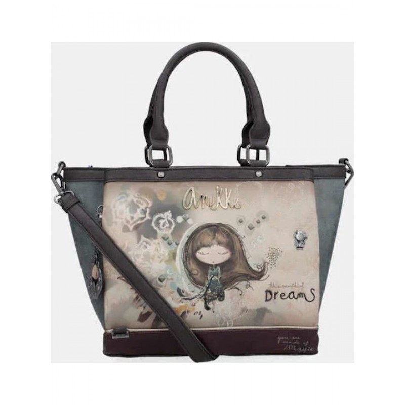 Anekke Γυναικεία Τσάντα Ώμου/Χειρός REAL SHOPPER Γκρι/Πολύχρωμη FW/25 41701-114