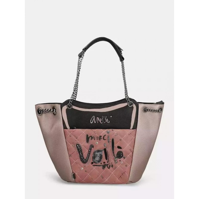Anekke Γυναικεία Τσάντα Χειρός/Ώμου Μεγάλη Ροζ PARISIAN FW/25 41812-370