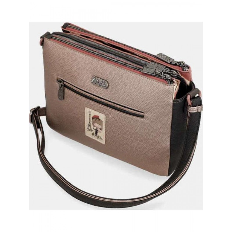 Anekke Γυναικεία Τσάντα Ώμου/Χιαστί 3 Θέσεων PARISIAN Ροζ FW/25 41813-184