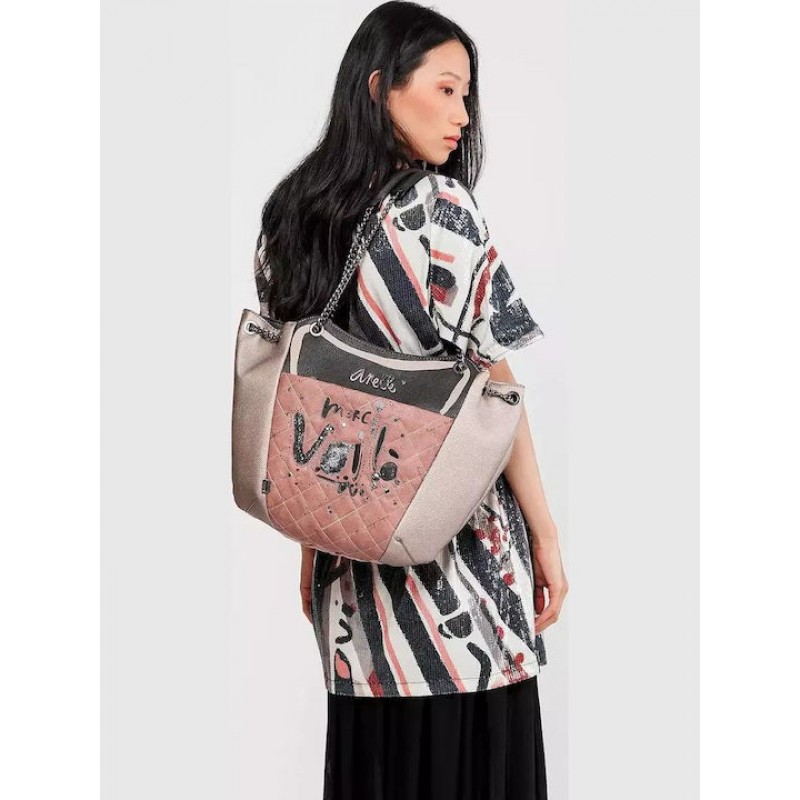 Anekke Γυναικεία Τσάντα Χειρός/Ώμου Μεγάλη Ροζ PARISIAN FW/25 41812-370