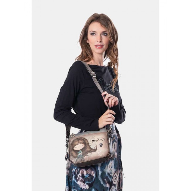 Anekke Γυναικεία Τσάντα Χιαστί/Ώμου Μεσαία REAL Πολύχρωμη 3 Θέσεων FW/25 41703-062