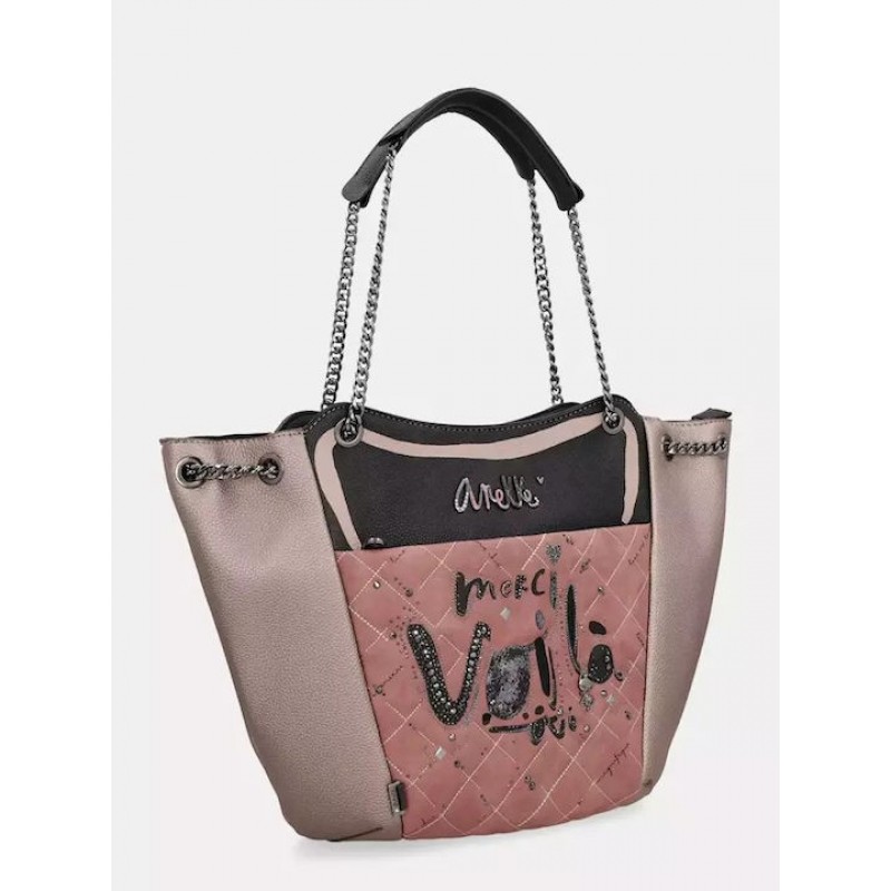 Anekke Γυναικεία Τσάντα Χειρός/Ώμου Μεγάλη Ροζ PARISIAN FW/25 41812-370