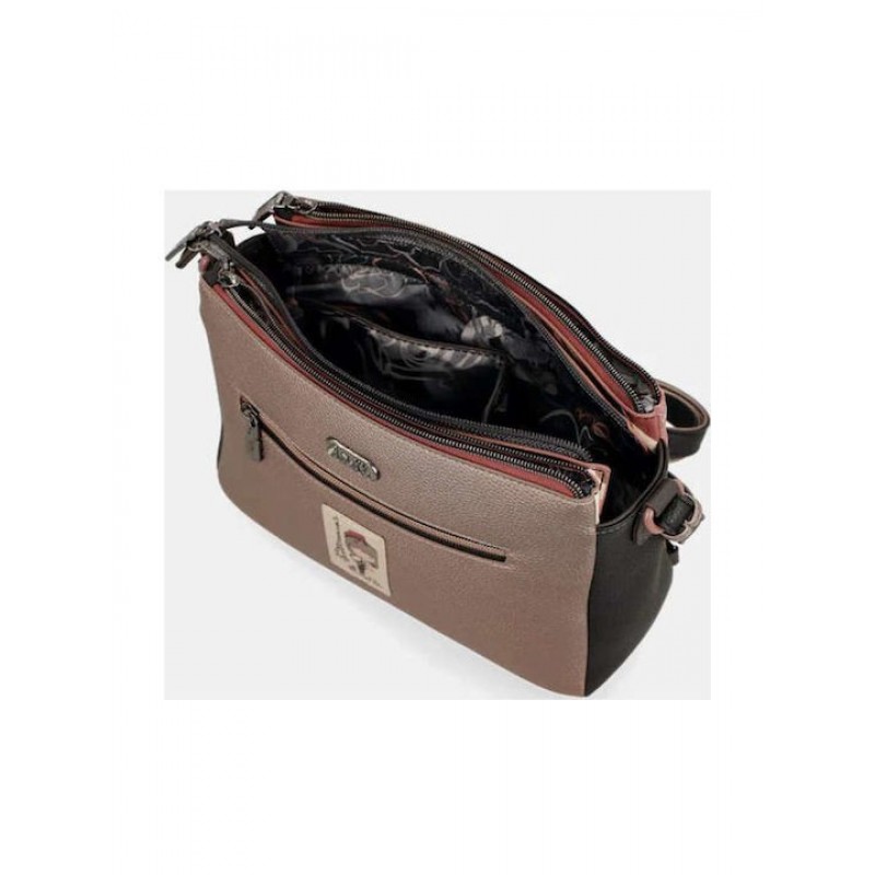 Anekke Γυναικεία Τσάντα Ώμου/Χιαστί 3 Θέσεων PARISIAN Ροζ FW/25 41813-184