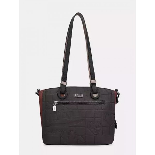 Anekke Γυναικεία Τσάντα Ώμου Μεγάλη Μαύρη/Πολύχρωμη Mademoiselle FW/25 41802-372