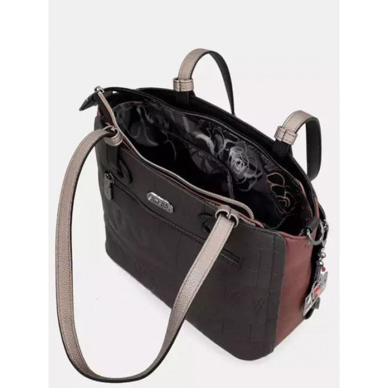 Anekke Γυναικεία Τσάντα Ώμου Μεγάλη Μαύρη/Πολύχρωμη Mademoiselle FW/25 41802-372