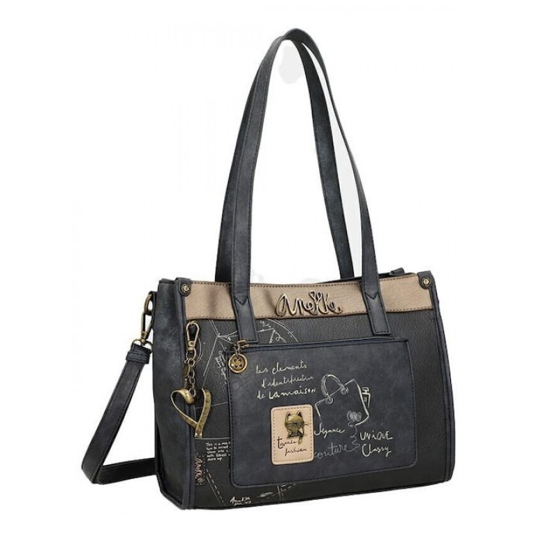 Anekke Γυναικεία Τσάντα Ώμου/Χειρός Μεγάλη BOUTIQUE SHOPPER Μπλε FW 25 41852-182