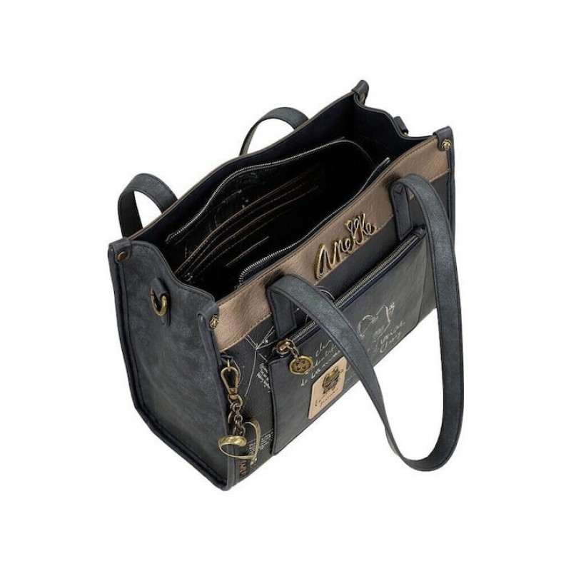 Anekke Γυναικεία Τσάντα Ώμου/Χειρός Μεγάλη BOUTIQUE SHOPPER Μπλε FW 25 41852-182