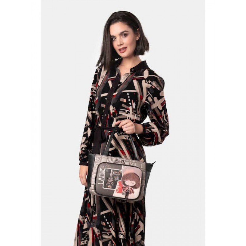 Anekke Γυναικεία Τσάντα Ώμου/Χειρός Μαύρη Mademoiselle FW/25 41801-065