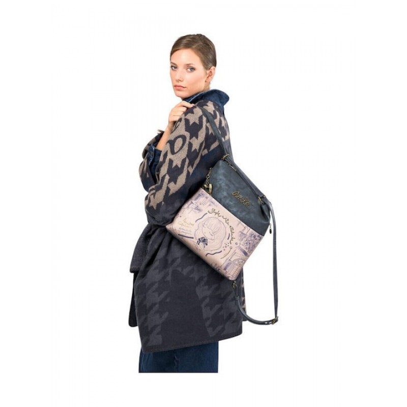 Anekke Γυναικεία Τσάντα  Ώμου/Πλάτης Πολυμορφική Μεγάλη STUDIO Μπλε FW/25 41845-063