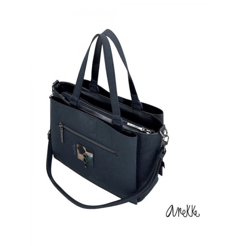Anekke Γυναικεία Τσάντα Χιαστί/Χειρός Navy Μπλε EVOLUTION FW/25 41771-224