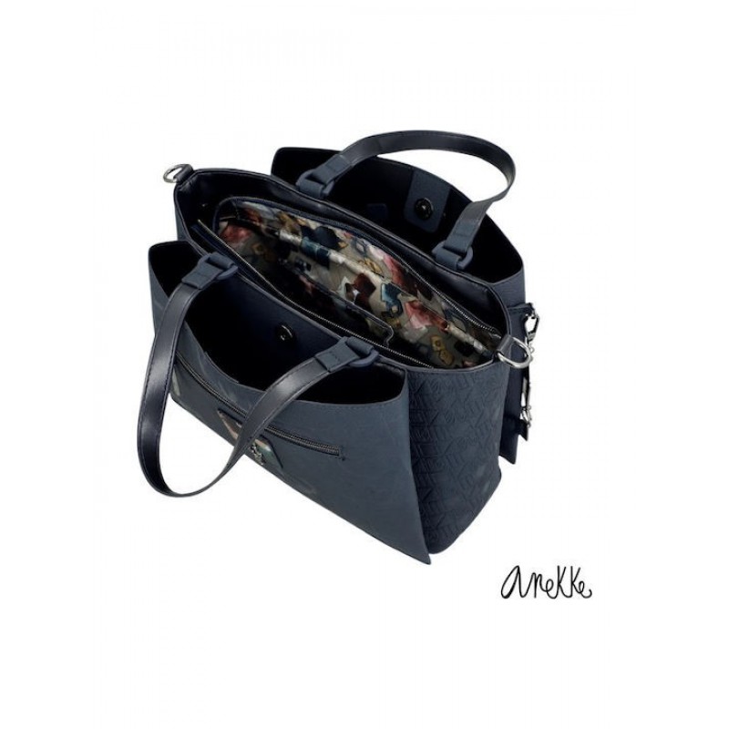 Anekke Γυναικεία Τσάντα Χιαστί/Χειρός Navy Μπλε EVOLUTION FW/25 41771-224