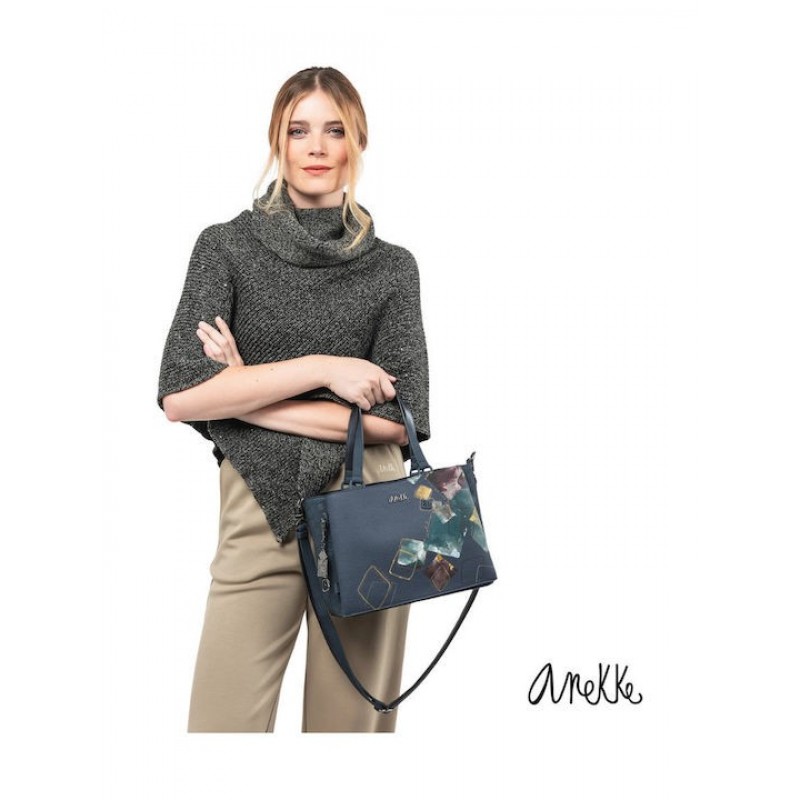 Anekke Γυναικεία Τσάντα Χιαστί/Χειρός Navy Μπλε EVOLUTION FW/25 41771-224