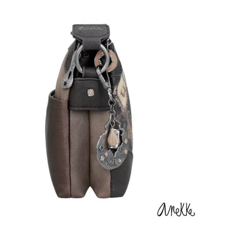 Anekke Γυναικεία Τσάντα Χιαστί/Ώμου Καφέ 2 Θέσεων Manifesto FW/25 41713-160