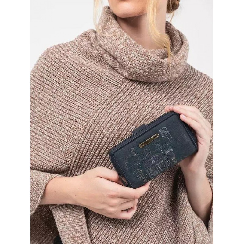 Anekke Γυναικείο Πορτοφόλι Μεσαίο BOUTIQUE Μπλε Με RFID FW/25 41859-909