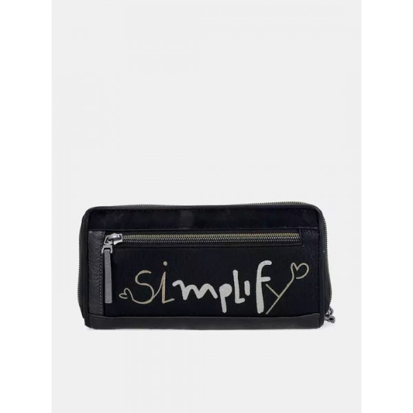 Anekke Γυναικείο Πορτοφόλι Μεγάλο Γκρι/Μαύρο Με RFID NATURE KOKO FW/25 41869-908