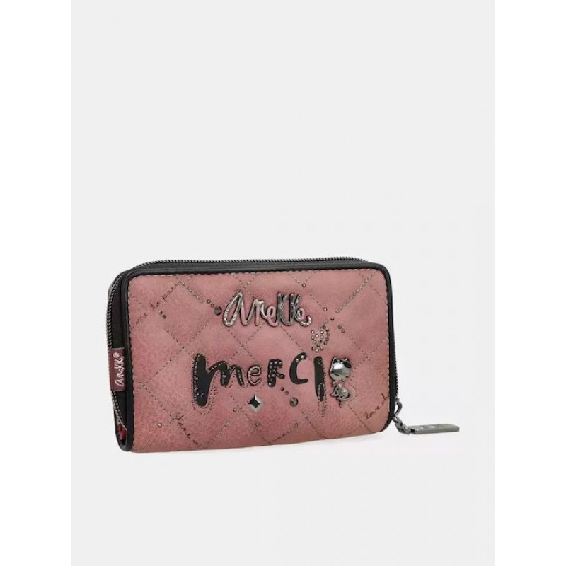 Anekke Γυναικείο Πορτοφόλι Μεσαίο PARISIAN RFID Ροζ FW/25 41819-909