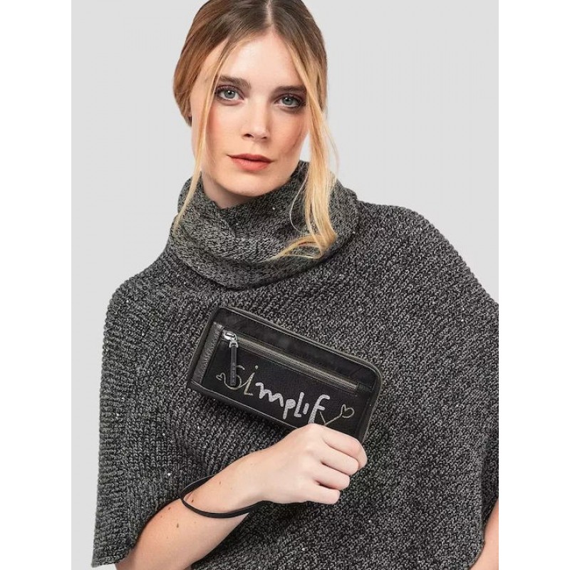 Anekke Γυναικείο Πορτοφόλι Μεγάλο Γκρι/Μαύρο Με RFID NATURE KOKO FW/25 41869-908